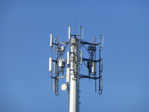 cellular tower, sky, blue